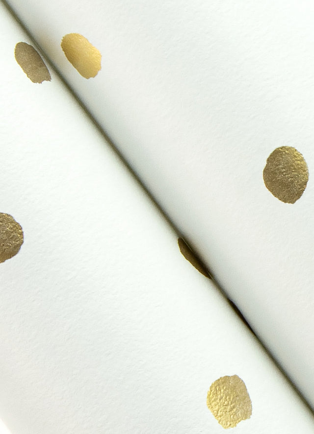 Pixie Gold Dots Wallpaper with Bohemian Polka Dots - Chesapeake 4060-138937