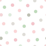 Jubilee Pink Polka Dots Wallpaper with Kids Graphic Pattern - Chesapeake 4060-139040
