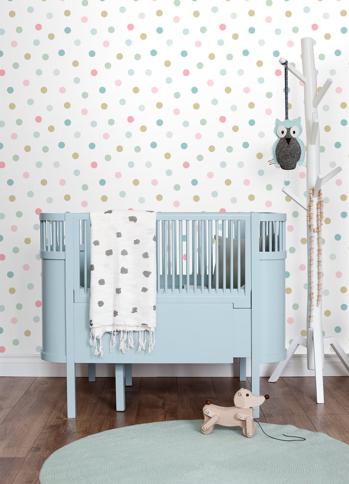 Jubilee Multicolor Polka Dots Kids Wallpaper - Chesapeake 4060-139041
