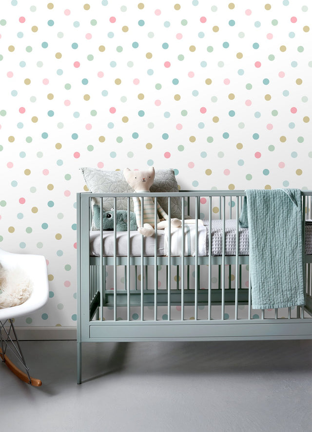 Jubilee Multicolor Polka Dots Kids Wallpaper - Chesapeake 4060-139041
