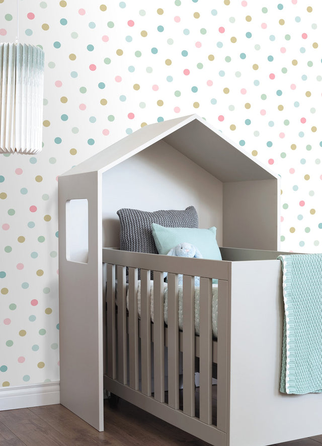 Jubilee Multicolor Polka Dots Kids Wallpaper - Chesapeake 4060-139041