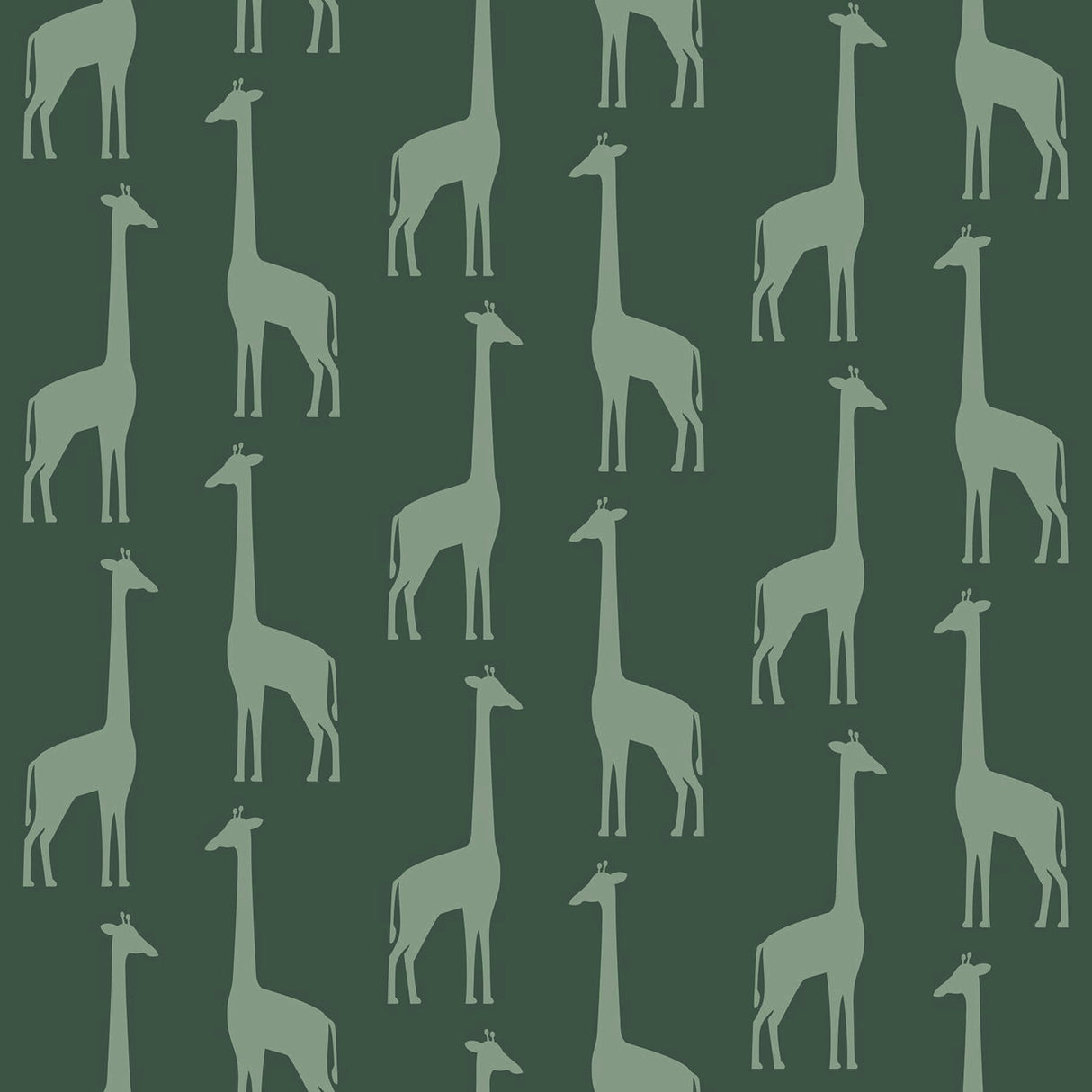 Vivi Teal Giraffe Wallpaper with Kids Animal Motif - Chesapeake 4060-139061