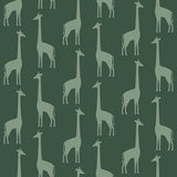 Vivi Teal Giraffe Wallpaper with Kids Animal Motif - Chesapeake 4060-139061