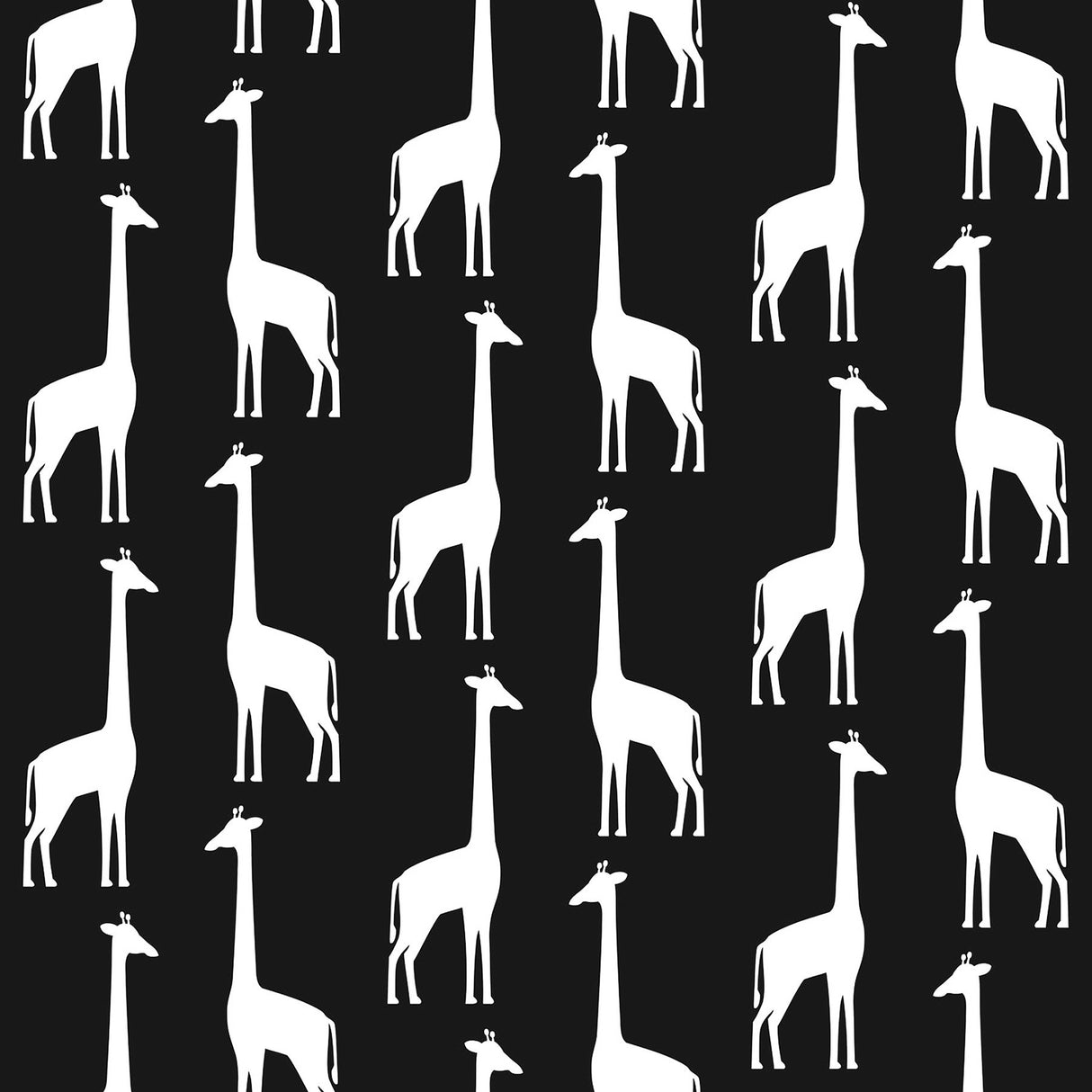 Vivi Black Giraffe Wallpaper with Kids Safari Motif - Chesapeake 4060-139062