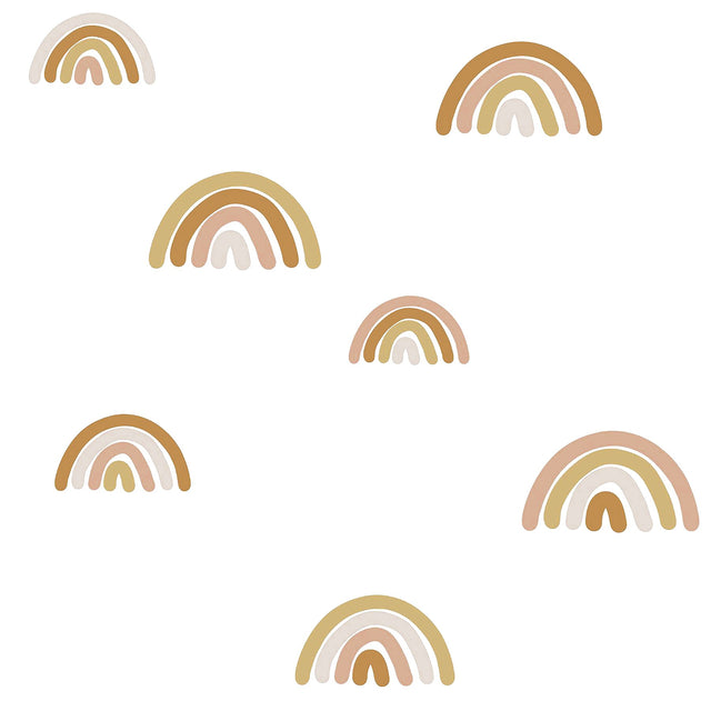 Joss Honey Rainbow Wallpaper with Kids Geometric Pattern - Chesapeake 4060-139253