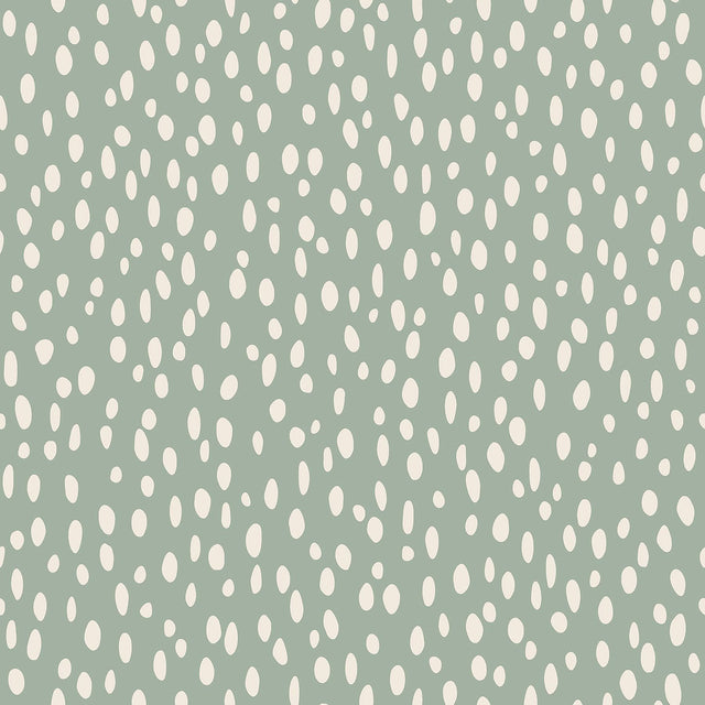 Willa Moss Dots Wallpaper Moss with Bohemian Polka Dots - Chesapeake 4060-139256