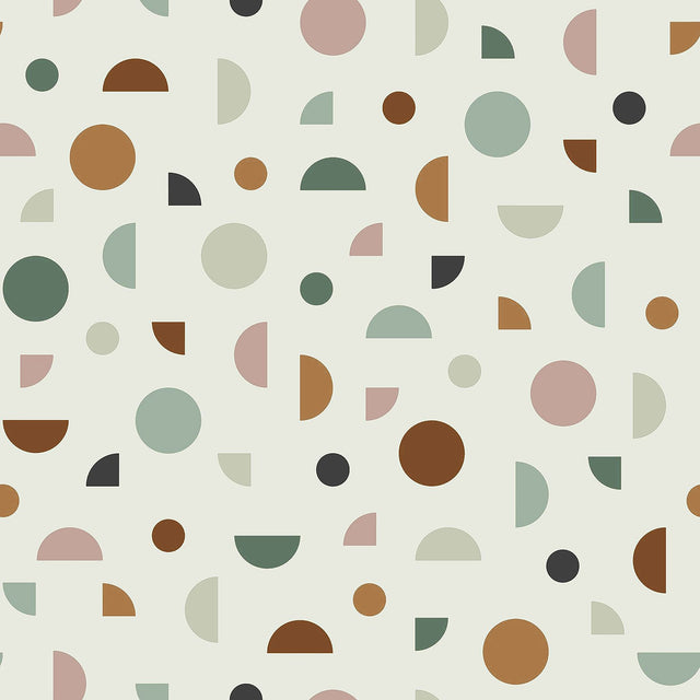 Marilee Multicolor Circles Wallpaper with Bohemian Geometric Pattern - Chesapeake 4060-139277