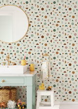Marilee Multicolor Circles Wallpaper with Bohemian Geometric Pattern - Chesapeake 4060-139277
