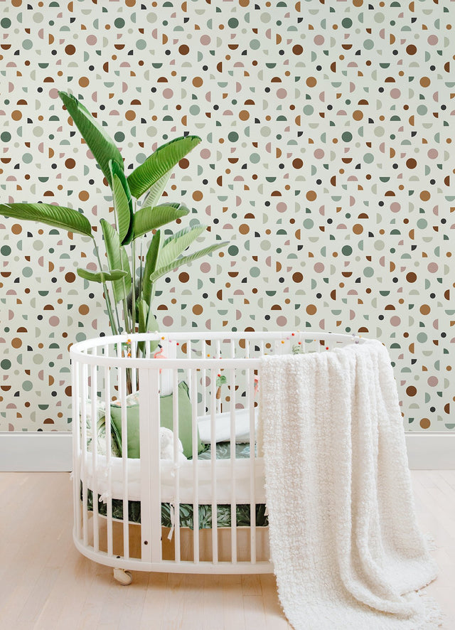 Marilee Multicolor Circles Wallpaper with Bohemian Geometric Pattern - Chesapeake 4060-139277