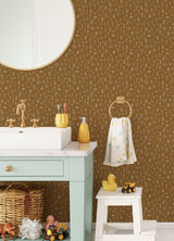 Tatula Chestnut Floral Wallpaper with Scandinavian Botanical Flowers - Chesapeake 4060-139281