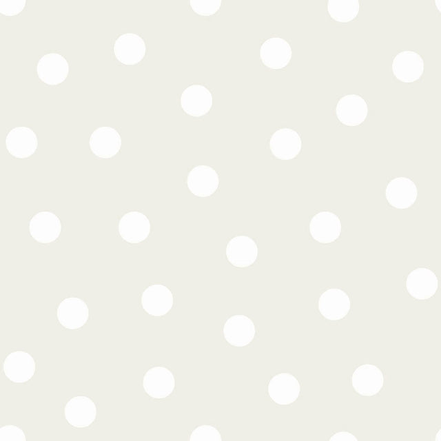 Jubilee Silver Polka Dots Wallpaper, Kids Graphics Non Woven Unpasted - Chesapeake 4060-347513