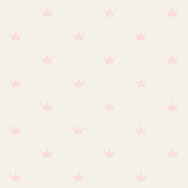 Bea Light Pink Crowns Wallpaper with Kids Novelty Pattern - Chesapeake 4060-347702