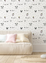 Orlow Pink Llama Wallpaper with Novelty Animals Pattern, Kids Non Woven Unpasted - Chesapeake 4060-381381