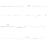 Love & Hearts Pink Script Wallpaper with Kids Novelty Graphics - Chesapeake 4060-381402