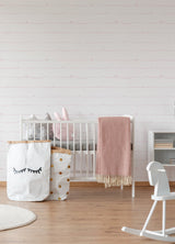 Love & Hearts Pink Script Wallpaper with Kids Novelty Graphics - Chesapeake 4060-381402