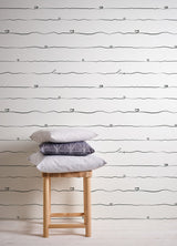 Love & Hearts Black Script Wallpaper with Novelty Kids Graphic in Black - Chesapeake 4060-381403