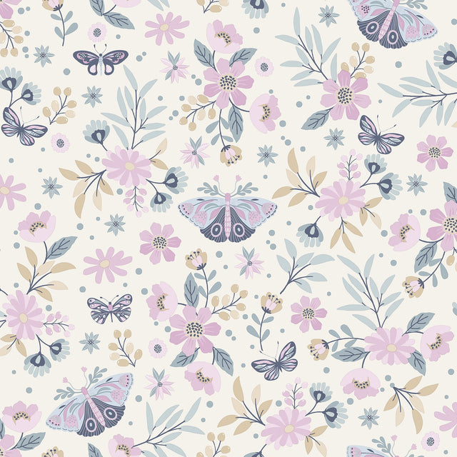 Zev Pink Butterfly Wallpaper with Kids Butterflies Motif - Chesapeake 4060-58103