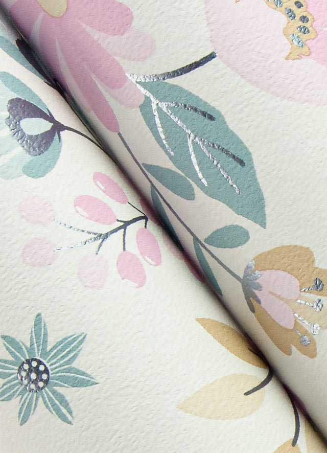 Zev Pink Butterfly Wallpaper with Kids Butterflies Motif - Chesapeake 4060-58103