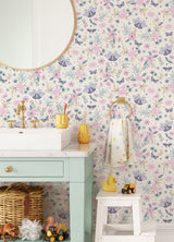Zev Pink Butterfly Wallpaper with Kids Butterflies Motif - Chesapeake 4060-58103