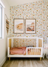 Zev Coral Butterfly Wallpaper with Kids Floral and Butterflies Pattern - Chesapeake 4060-58105