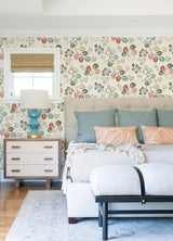 Jonah Multicolor Leaf Trail Wallpaper with Botanical Leaves Motif - Brewster 4066-25122