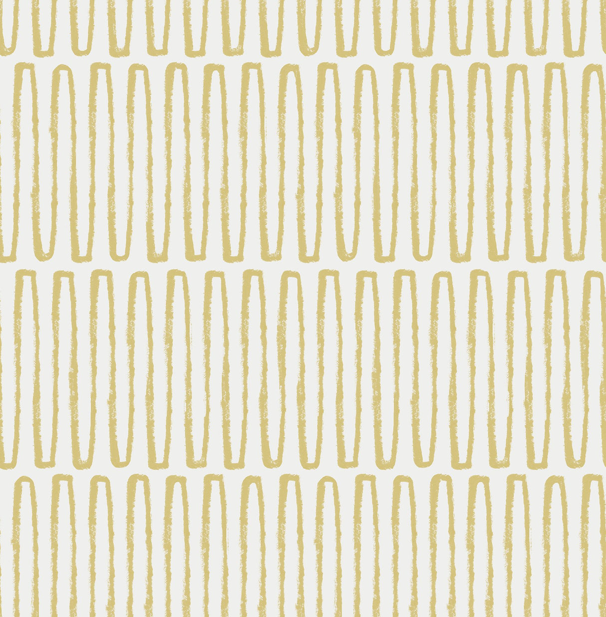 Lars Mustard Retro Wave Wallpaper with Modern Geometric Pattern - Brewster 4066-26500