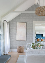 Lars Charcoal Retro Wave Wallpaper with Modern Geometric Graphics - Brewster 4066-26501