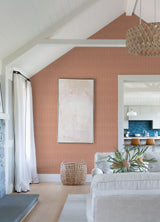 Lars Coral Retro Wave Wallpaper with Geometric Graphic Pattern - A-Street Prints 4066-26503