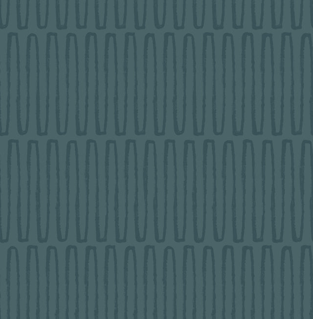 Lars Teal Retro Wave Wallpaper with Modern Geometric Pattern - A-Street Prints 4066-26505