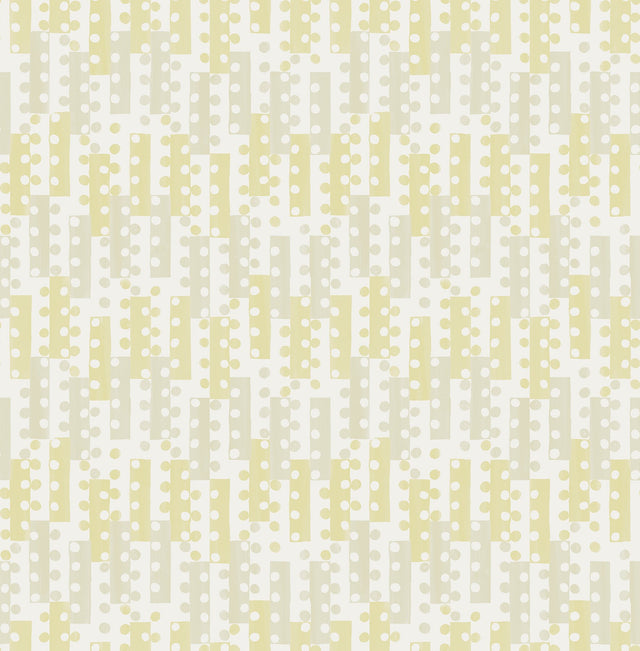 Erik Yellow Building Blocks Wallpaper with Retro Geometric Pattern - A?Street Prints 4066-26507