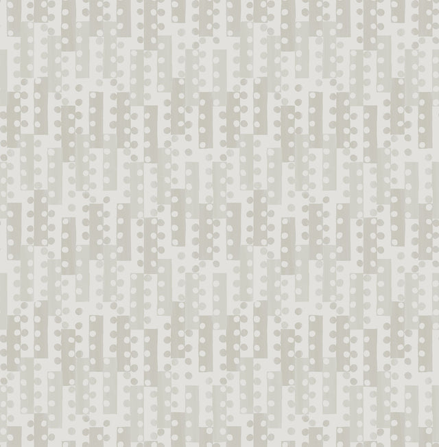 Erik Light Grey Building Blocks Wallpaper with Scandinavian Geometric Dot Motif - A-Street Prints 4066-26509