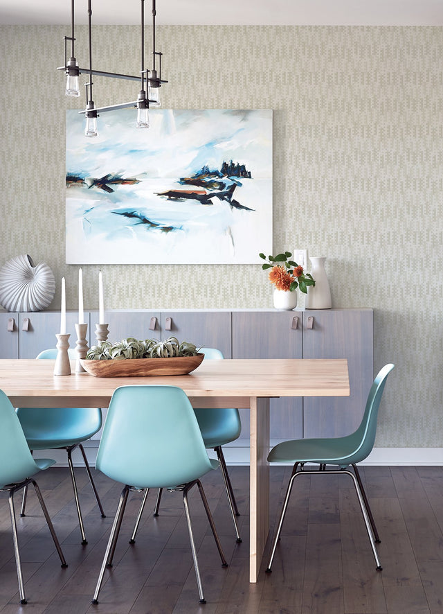 Erik Light Grey Building Blocks Wallpaper with Scandinavian Geometric Dot Motif - A-Street Prints 4066-26509