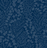 Elin Blue Berry Botanical Wallpaper with Leaves Motif - A-Street Prints 4066-26517