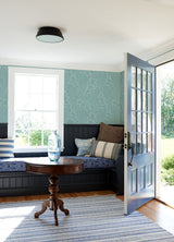 Elin Sky Blue Berry Botanical Wallpaper with Leaves Motif - Brewster 4066-26518