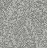 Elin Charcoal Berry Botanical Wallpaper with Scandinavian Leaf and Berry Motif - A-Street Prints 4066-26519