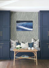 Elin Charcoal Berry Botanical Wallpaper with Scandinavian Leaf and Berry Motif - A-Street Prints 4066-26519