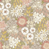Karina Neutral Wildflower Garden Wallpaper with Farmhouse Botanical Floral Pattern - A-Street Prints 4066-26521