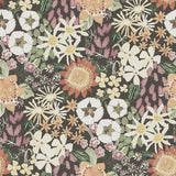 Karina Raspberry Wildflower Garden Wallpaper with Botanical Floral Pattern, Farmhouse Style - A-Street Prints 4066-26522