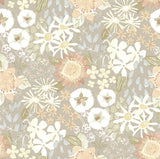 Karina Pastel Wildflower Garden Wallpaper with Botanical Floral Pattern, Farmhouse Style - A-Street Prints 4066-26523