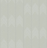 Nyle Light Grey Chevron Stripes Wallpaper with Modern Graphic Chevron Pattern - Brewster 4066-26527
