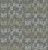 Nyle Dark Grey Chevron Stripes Wallpaper with Modern Graphic Chevron Pattern - A-Street Prints 4066-26529