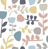 Juni Pastel Abstract Tulips Wallpaper with Scandinavian Abstract Botanical Motif - A-Street Prints 4066-26539