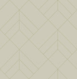Sander Light Grey Geometric Wallpaper with Metallic Diamond Motif - A-Street Prints 4066-26545