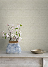 Balantine Bone Weave Wallpaper with Fabric & Woven Textures Motif - Chesapeake 4071-70054