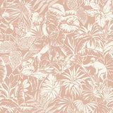 Corcovado Coral Jungle Jamboree Wallpaper with Tropical Animal Motif - Chesapeake 4071-71010
