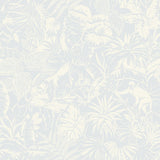 Corcovado Light Blue Jungle Jamboree Wallpaper with Coastal Botanical Animal Motif - Chesapeake 4071-71012