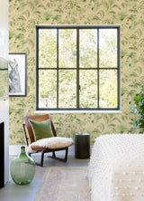 Manaus Peach Palm Frond Wallpaper with Botanical Bohemian Style - Brewster 4071-71017