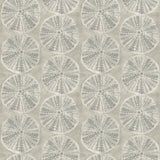 Sea Biscuit Grey Sand Dollar Wallpaper with Coastal Geometric Motif - Chesapeake 4071-71024