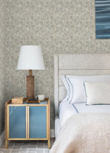 Sea Biscuit Grey Sand Dollar Wallpaper with Coastal Geometric Motif - Chesapeake 4071-71024