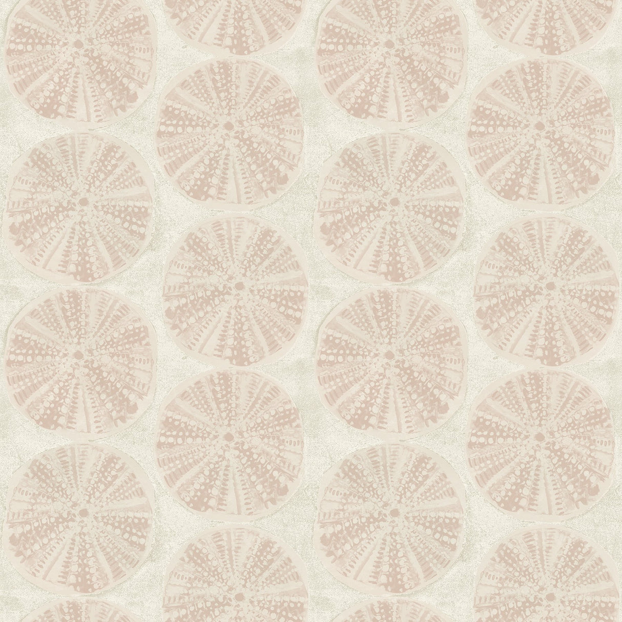 Sea Biscuit Peach Sand Dollar Wallpaper with Coastal Geometric Motif - Chesapeake 4071-71026